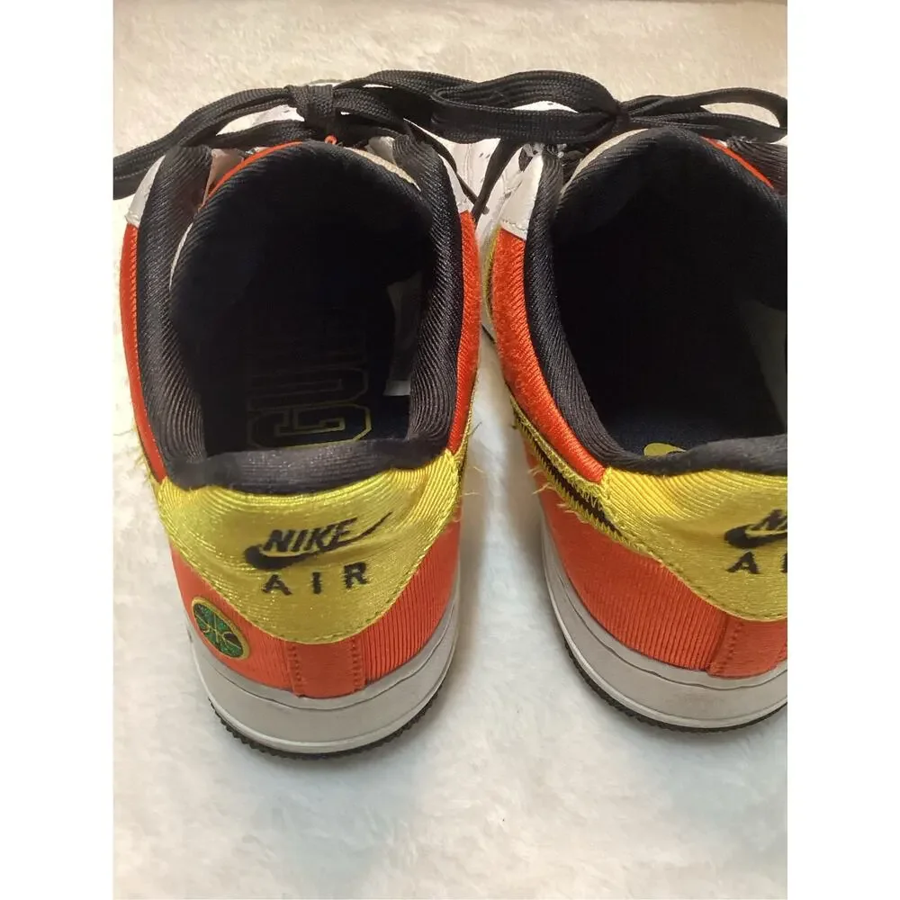 Nike Air Force 1 Low Men’s 7.5 Women’s 9 White Orange Black Rare Sneakers